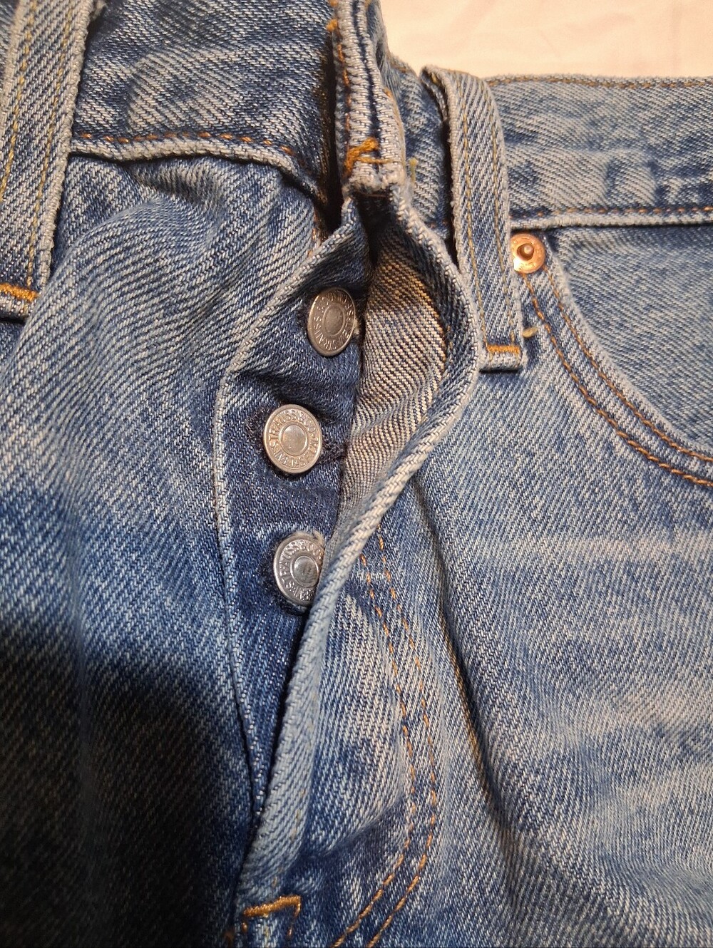 Levi's 501 Original Distressed Cutoff Shorts Raw Hem Vintage Denim - W 27 - Picture 12 of 15